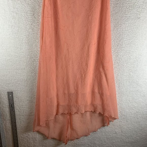 B.Smart A-Line Dress Y2K Women's 11/12 Peach V-Neck Lined Pullover 8021 - Picture 3 of 9